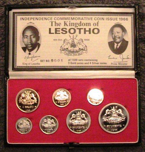 LESOTHO GOLD & SILVER INDEPENDANCE PROOFSETS