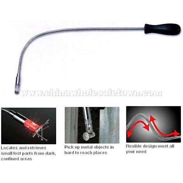 Lighted magnetic pick up metal objects in hard to reach places