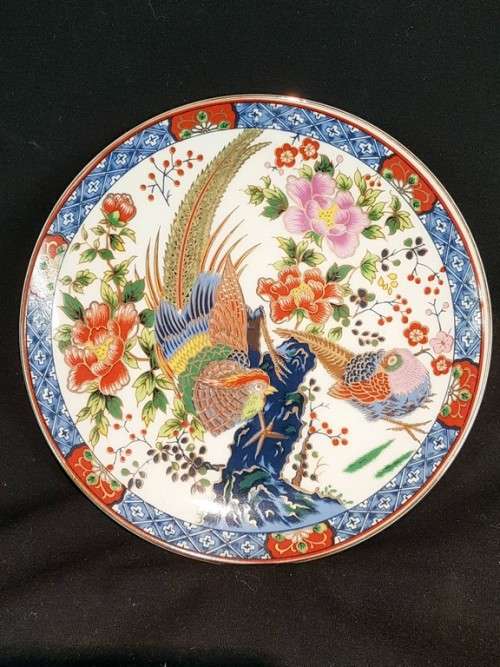 Imari wall plate - Stunning birds - A beautiful plate! Bid now!!