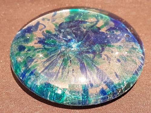 Paperweight - Blue and green color explosion - Absolutely stunning!! - Bid Now!!!