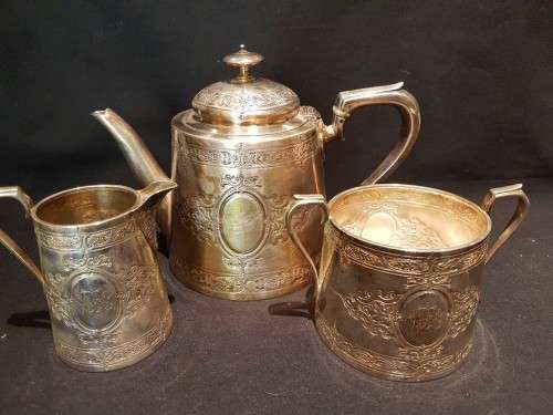 MH&Co Silver plated tea set - Hallmarked - A beautiful set at a low price, bid now!