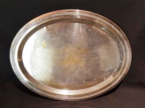 Platter - Daressalam - 1915 - Hallmarked - Beautiful piece. Low price, bid now!