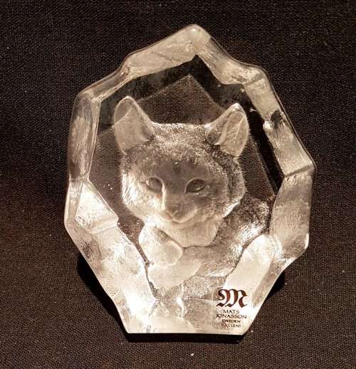 Mats Johannson - Lead crystal cat - Absolutely stunning!! - Bid now!