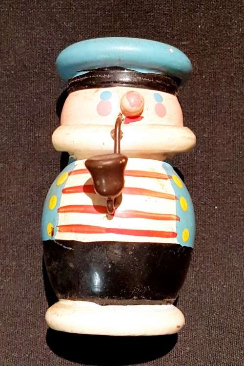 Toothpick holder - Sailor smoking a pipe - A beautiful piece - Low Price - Bid Now!!