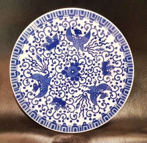 Oriental side plate - Dragons - Blue and white - Low Price - Bid Now!!