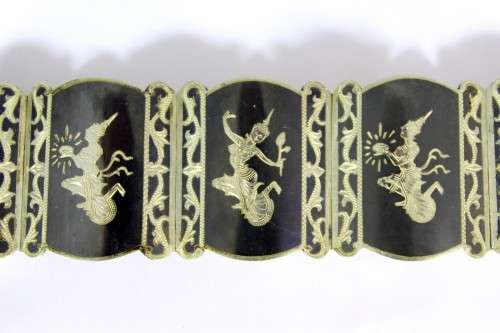 Siam sterling silver broad bracelet - Stunning!! Low, low price! Act fast and bid now!