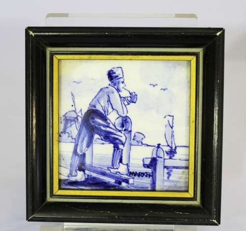 Blue Delft tile - Framed - Low Price - Bid Now!!