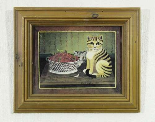 Lara Geffen - Pair of framed kitten prints - Beautiful!! - Low price, bid now!