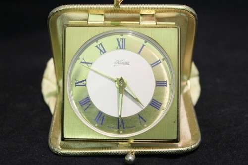 Kaiser - West Germany - Travel clock in a small purse - Beautiful! - Bid now!!