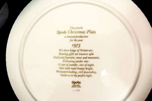 Spode - 4th Spode Christmas plate 1973 - Display Plate - Beautiful! - Bid Now!!!