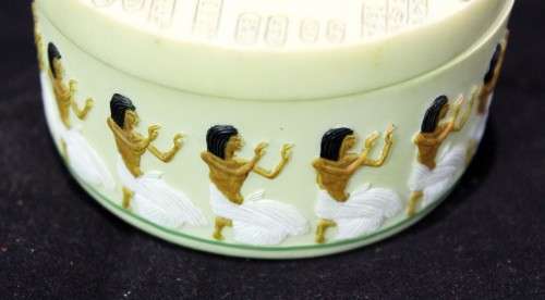 Egyption embossed lidded container