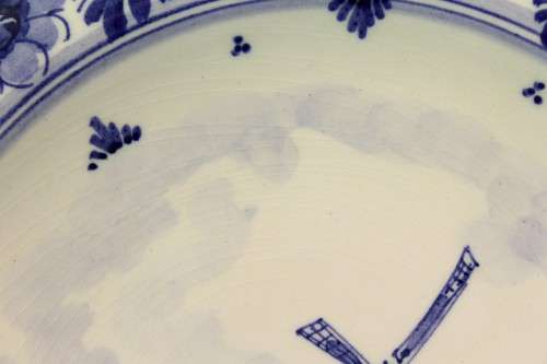 Genuine Delft wall plate - Windmill - Handpainted - A beauty! - Bid Now!!!