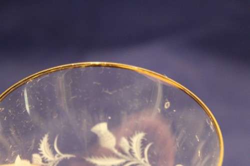 Frosted posy vase - Gilded rim - Stunning! - Bid Now!!!