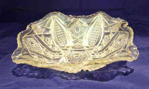 Pressed large bowl with four sweet bowls