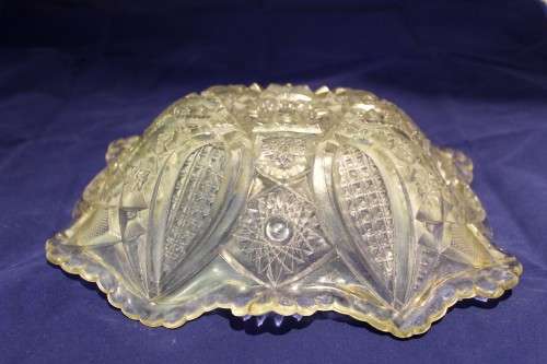 Pressed large bowl with four sweet bowls