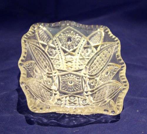 Pressed large bowl with four sweet bowls