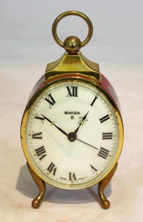 Swiza - Swiss - Victorian style - Small alarm clock - Beautiful! - Bid now!!