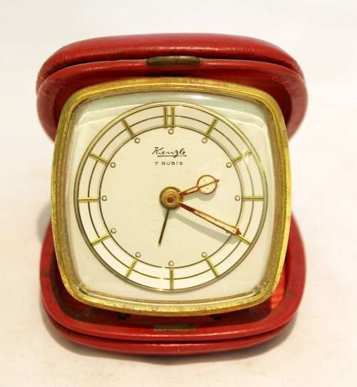 Kiengle - 7 Rubis - Traveling clock in a pouch - Beautiful! - Bid now!!