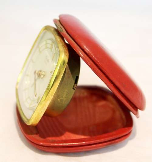 Kiengle - 7 Rubis - Traveling clock in a pouch - Beautiful! - Bid now!!