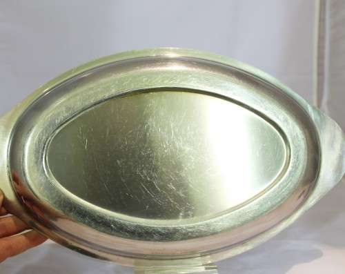 Stainless steel - Oval tray - Lovely!