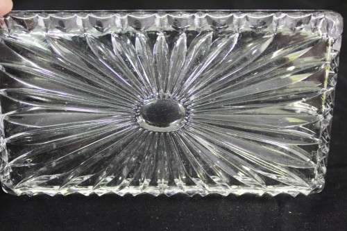 Cut and molded glass butter dish - Beautiful! - Bid Now!!!