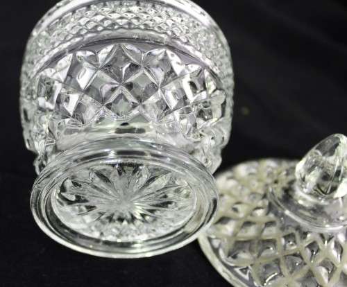 Pressed and molded sugar bowl with lid - Beautiful!! - Bid Now!!!