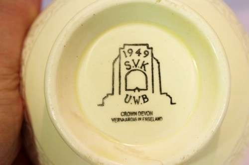Crown Devon - Voortrekker Bowl 1949 - S.V.K / U.W.B - Stunning! - Bid Now!!!