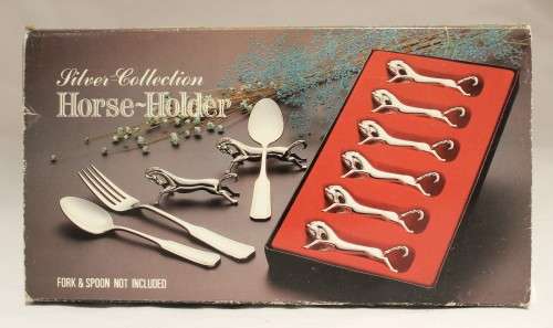 Horses - Silver plated cutlery rests - Beautiful! - Bid Now!!!