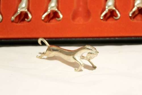 Horses - Silver plated cutlery rests - Beautiful! - Bid Now!!!