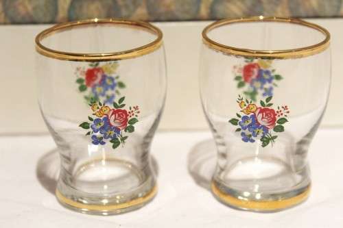 Dema glass - Shooter set - 22 carat hand applied gold trim - Stunning! - Bid Now!!!