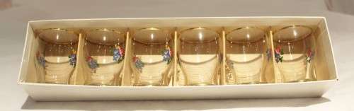 Dema glass - Shooter set - 22 carat hand applied gold trim - Stunning! - Bid Now!!!