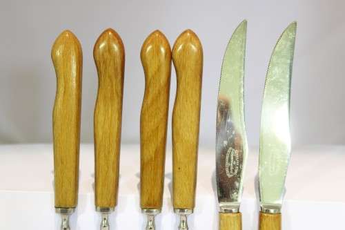 Stake knife and fork part set - Lamenwood Sheffield - Stainless steel - Beautiful - Bid Now!!!