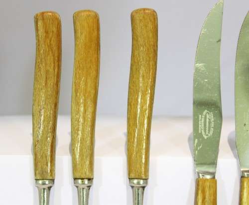 Stake knife and fork part set - Lamenwood Sheffield - Stainless steel - Beautiful - Bid Now!!!