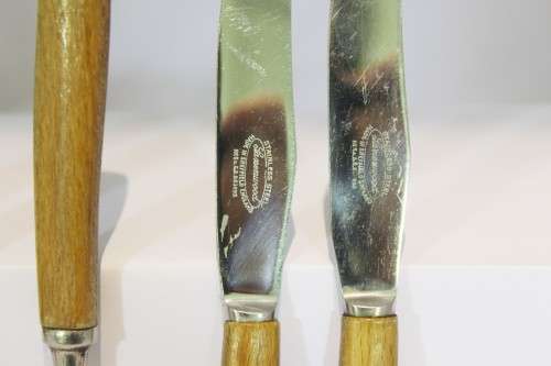 Stake knife and fork part set - Lamenwood Sheffield - Stainless steel - Beautiful - Bid Now!!!