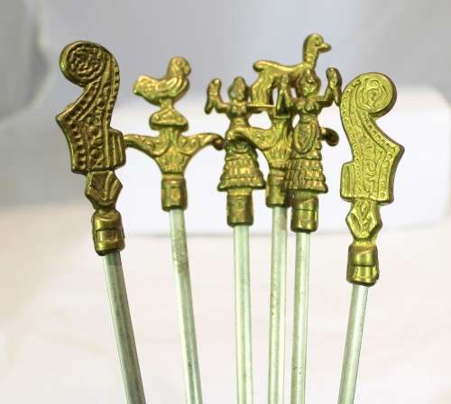 Sosatie skewers - Brass tops - Stunning - Bid Now!!!