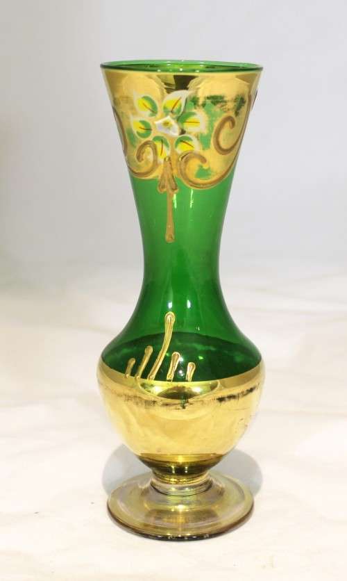 Venetian style vase - Green vase - A beauty!! - Low price!! - Bid Now!!!