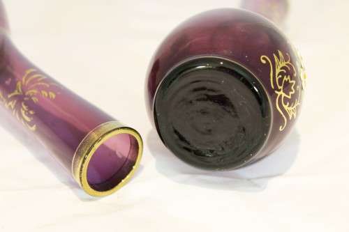 Venetian style vases - Pair of purple vases - Beauties!! - Low price!! - Bid Now!!!