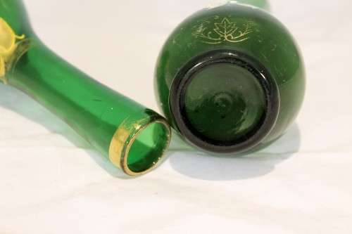 Venetian style vase - Pair of green vases - Beauties!! - Low price!! - Bid Now!!!