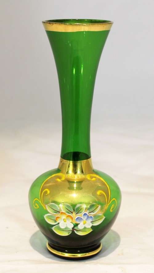 Venetian style vase - Beautiful green vase - A beauty!! - Low price!! - Bid Now!!!