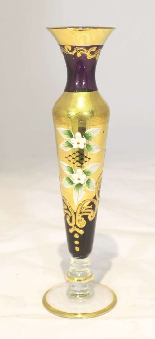 Venetian style vase - Amber slimline vase - A beauty!! - Low price!! - Bid Now!!!