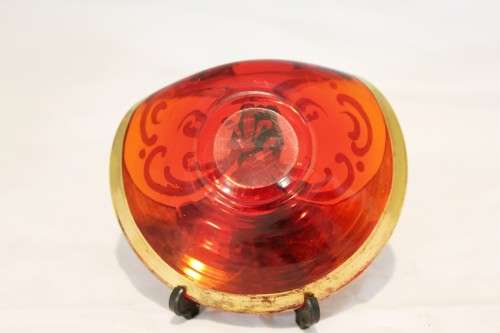 Venetian style dish - Red pin dish - A beauty!! - Low price!! - Bid Now!!!