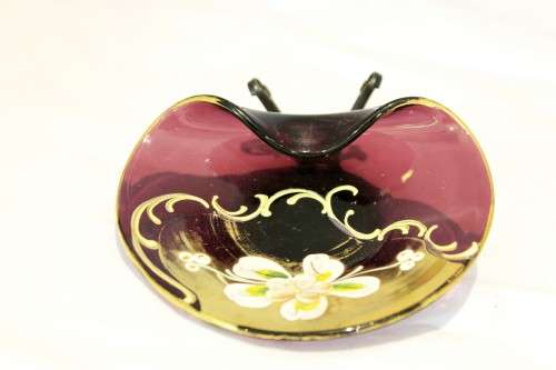 Venetian style dish - Amber pin dish - A beauty!! - Low price!! - Bid Now!!!