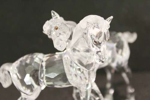 Swarovski crystal - Foals playing - Nr. 627637 (Retired) - A magnificent rare piece!!  Bid now!!