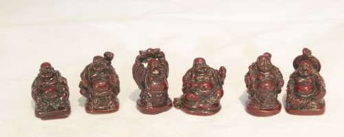Six Budda's - Miniatures - Beautiful! - One low price for all!  Bid Now!!!