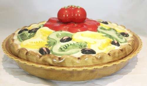 Silea - Pie dish plus cover - Beautiful! - Bid Now!!!