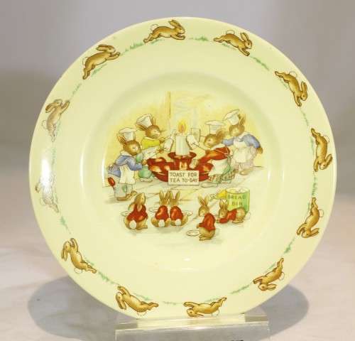 Bunnykins - Toast for tea today - Plate - A beauty! - Bid Now!!!