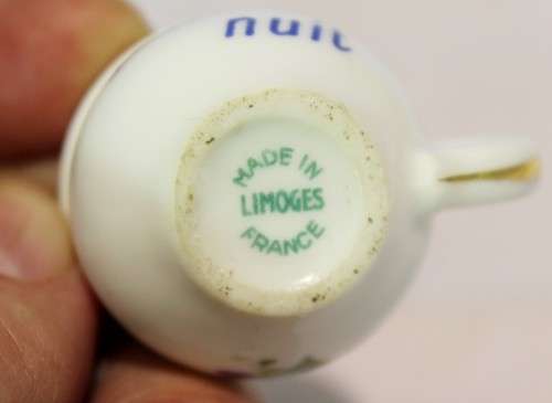 Limoges - Miniature cup - Bonne nuit - Beautiful! - Bid Now!!!