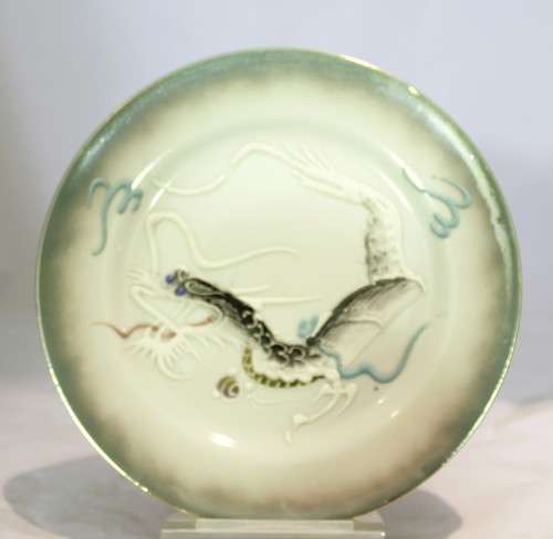 Manna china - Japan - Embossed dragon motif - Trio - Stunning! - Bid Now!!!