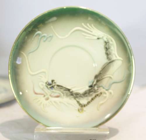 Manna china - Japan - Embossed dragon motif - Trio - Stunning! - Bid Now!!!