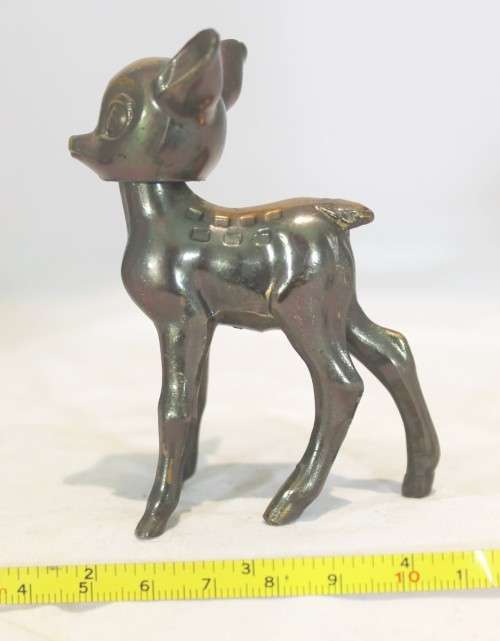 Cast metal  - Bambi with a bobble head - Very unusual - Beautiful - Low price!! - Bid Now!!